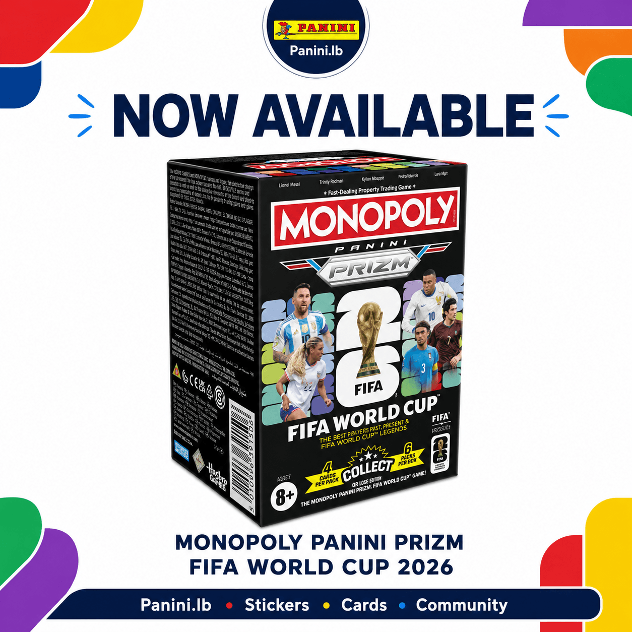 2026 Panini Prizm Monopoly World Cup Blaster Box